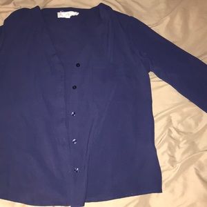 A sheer navy blouse!!